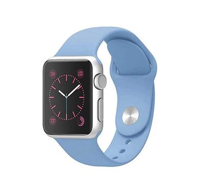 ايجارد من بورودو سوار ساعة سيليكون لساعة ابل ، سوار معصم بديل مناسب ومريح ، أشرطة قابلة للتعديل متوافقة مع ساعة ابل 44ميلي / 42ميلي - ازرق