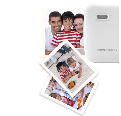 Powerology Instant Print Cartridge for PKDCZ2WH Powerology Vivant Thermal Printer Only, 20 Pieces of Film, 2.2×3.4 Inches Film Size, Special Layer of Coating, High Heat Sensitivity, Durable & Quality Print, Easy Plug & Print - White