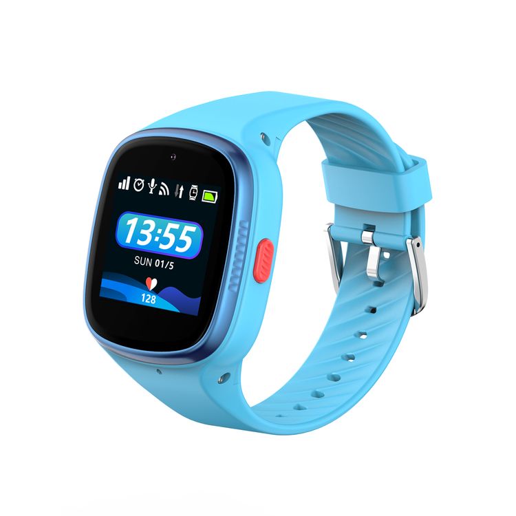 Porodo Kids 4G Smartwatch with Video Calling, 2 MP Camera, IP65 Water Resistant, iOS & Android Compatibility, 800mAh Battery - Blue