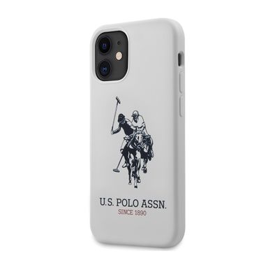 CG Mobile U.S. Polo Assn. Liquid Silicone Hard Case DH Logo Compatible for iPhone 12 Mini ( 5.4" ) Shock Resistant, Scratches Resistant, Easy Access to All Ports