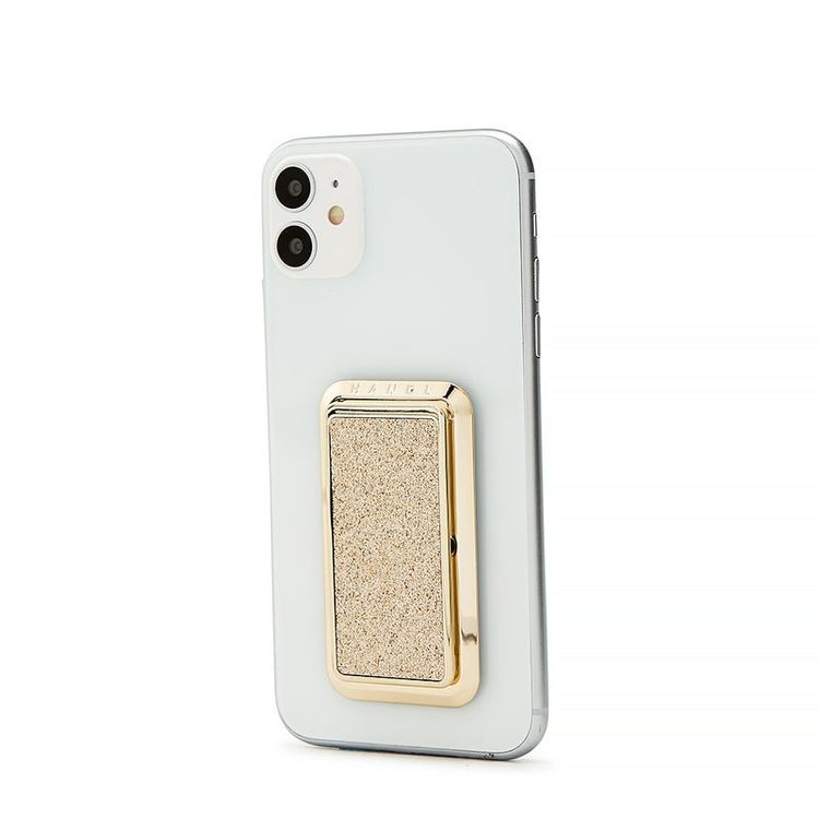 Handl Smoothe Glitter Mobile Stand Phone Grip with Popl - Champagne Gold