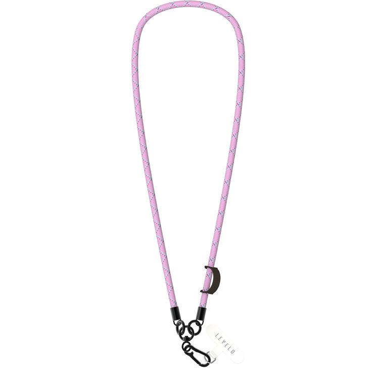 Levelo Everly Phone Crossbody Lanyard, Lightweight Design, Adjustable Straps with 1.2m Length, Hypoallergenic Material, Universal Compatibility - Pink pearl