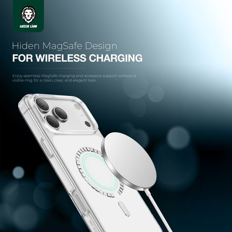 Green Lion Crystal Plus Ultra-Clear MagSafe Case for iPhone 17 Pro, Anti-Scratch, Comfortable Grip, Raised Bezels for Camera & Screen, Comfortable Grip, Anti-Fingerprint - Clear