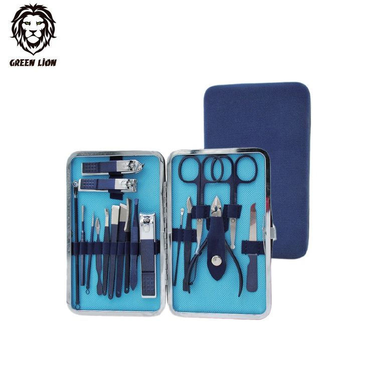 Green Lion 18 in 1 Travel Manicure Set - Blue