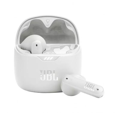JBL Tune Flex Noise Canceling Earbuds, True Wireless, Smart Ambient, Waterproof, 4.5 Hours Talking Time, Built-in Microphone, Hands Free Calling, Fast Charging - White