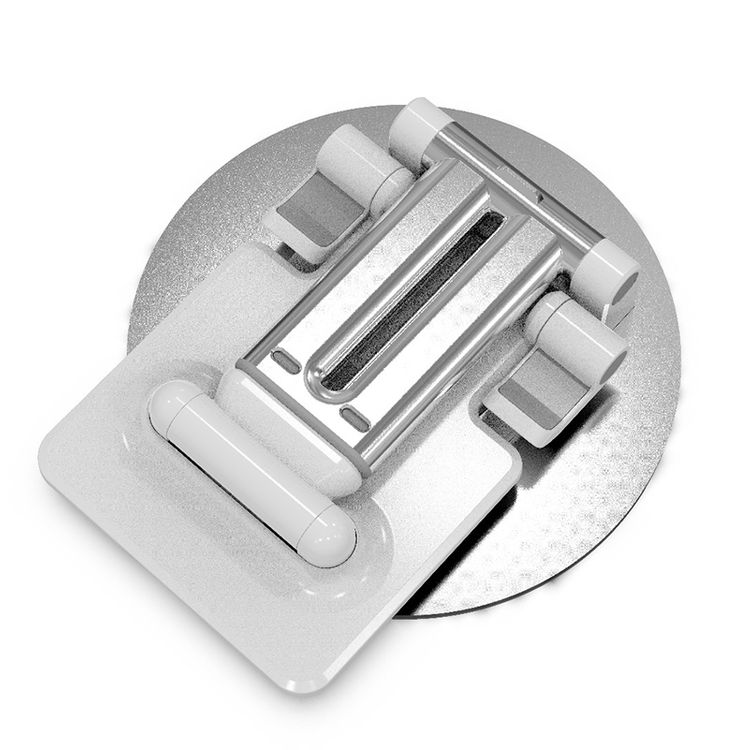 Porodo Foldable Phone & Tablet Desk Stand with Adjustable Telescopic Rod, Compatible with 4-11"Devices, Dual-Axis Stability, ABS & Silicone Material, 360° Flexible Rotation, Horizontal & Vertical Viewing - White