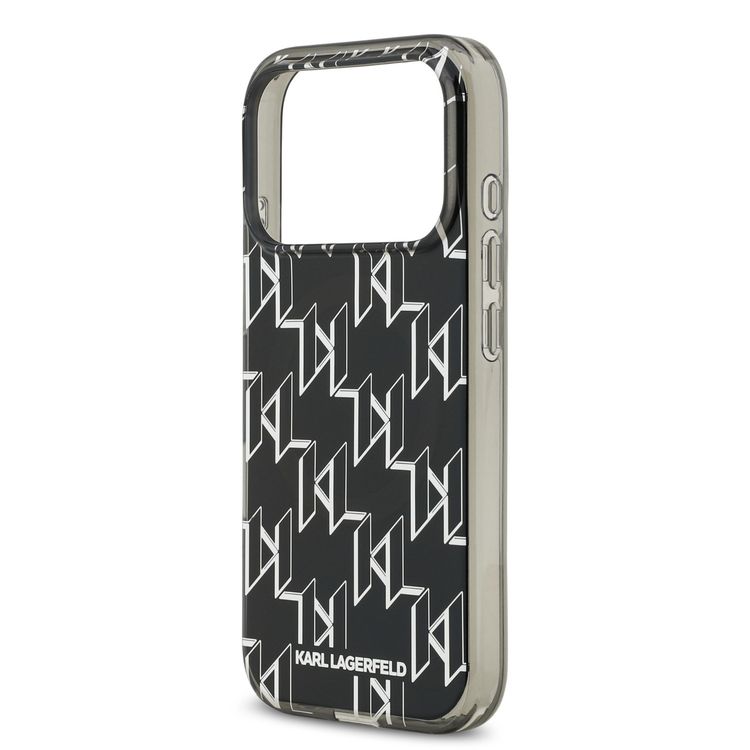  Karl Lagerfeld MagSafe IML Case with Karl Repeated Monogram Electroplated Design for iPhone 17 Pro, Slim Profile, Drop Protection, Easy Snap-On, Sustainable Packaging, Comfortable Grip, Lightweight Design - Black
