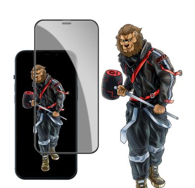 Green Lion 3D Forte Privacy Glass Full Curved Screen Protector Compatible for iPhone 12 Pro Max ( 6.7" ), 9H Hardness, Anti-scratch, Full Protection, Anti-Peeping