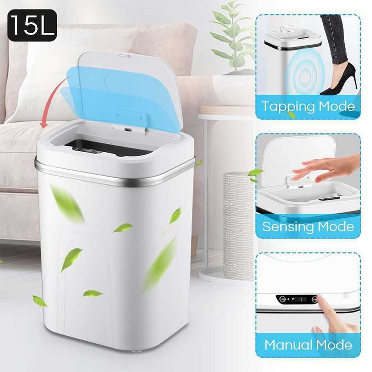 Smartlab Automatic Sensor Dustbin 15L - Black