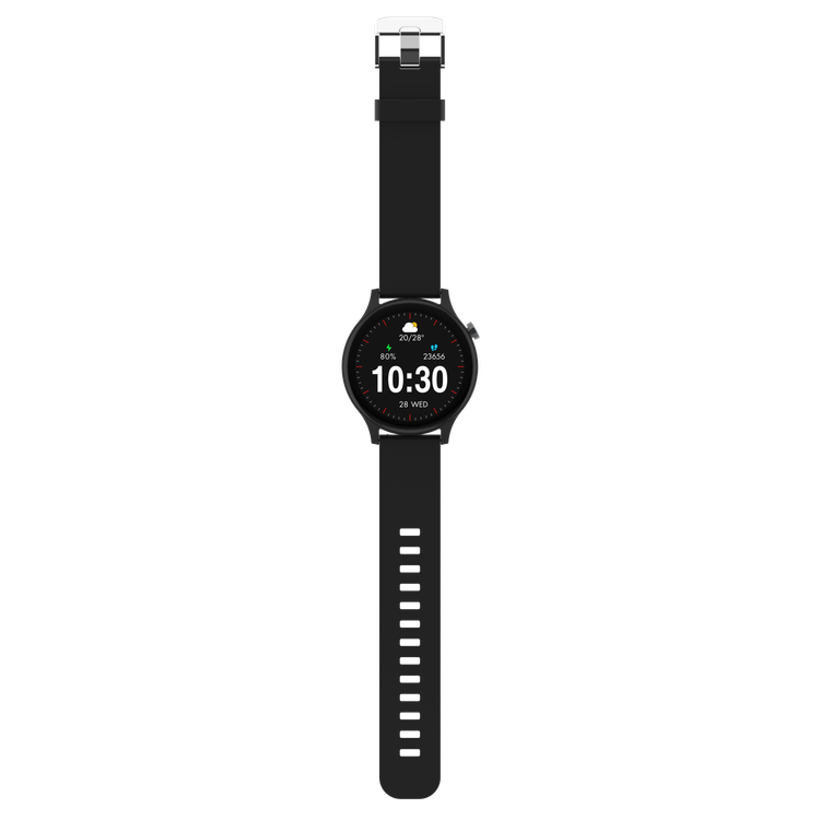 Porodo Essential Pulse Smart Watch with 1.38" HD Display, 128 Sport Modes, Bluetooth Version 5.4, 210mAh Battery Capacity, Up to 4 Days Working Time, Up to 12 Days Standby Time, 2.5 Hours Charging Time, Weather Forecast, Heart Rate, iOS 12 Above & Android 8.0 Above Compatibility - Black