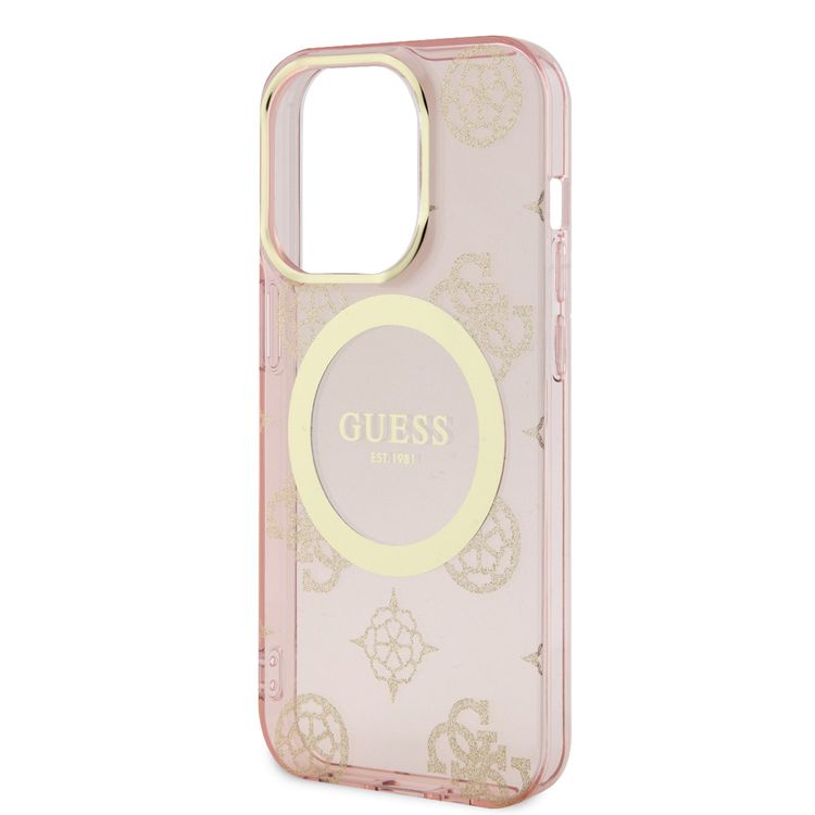Guess Magsafe IML Case - Gold Pink - iPhone 15 Pro