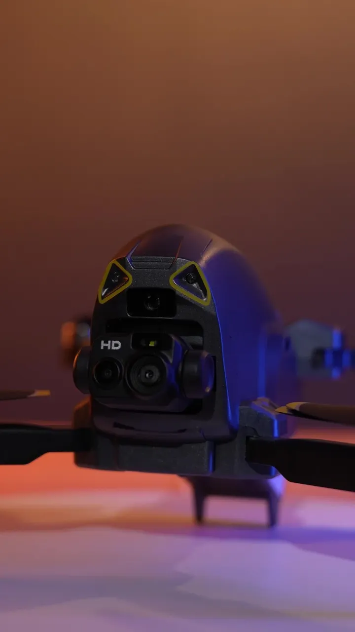 Porodo Aerovision FPV Drone, Lithium Battery, 100M Operational Distance, 360° Obstacle Avoidance, Optical Flow Positioning, 6 Axis Gyro Stabilizer, 15 Minutes Flying Time