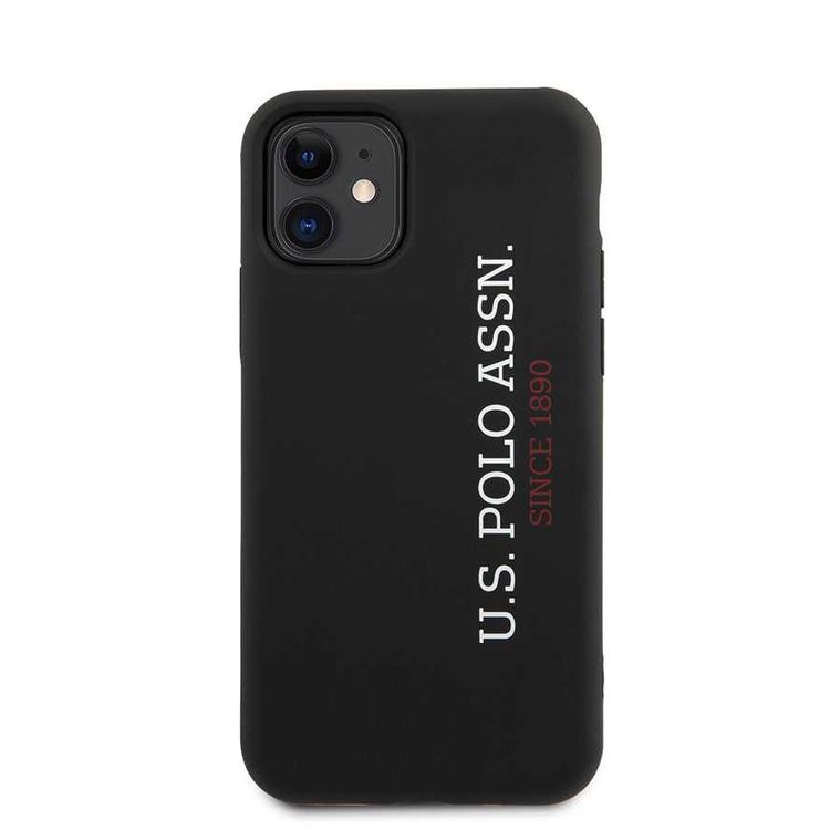 CG Mobile U.S. Polo Assn. Liquid Silicone Hard Case Vertical Logo Compatible for iPhone 12 Mini ( 5.4" ) Shock Resistant, Scratches Resistant, Easy Access to All Ports