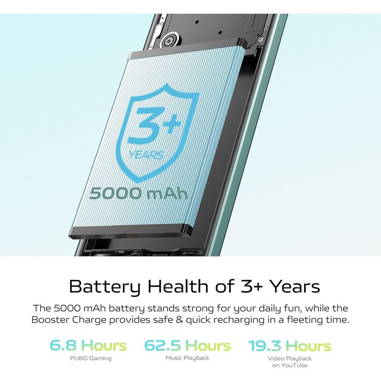 Xiaomi vivo Y18 TRA Version, 6.56", 6GB RAM, 128 Storage, 50MP, Dual SIM, Android 14, GSM, HSPA, LTE - Wave Aqua