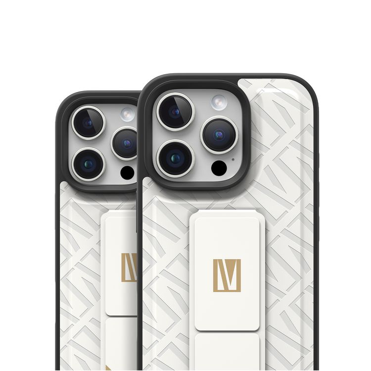 كفر حماية ليفيلو مورفيكس كويرو بمسند لهاتف آيفون 16 برو، قبضة مدمجة، سهل التركيب، زوايا مقاومة للصدمات - أبيض