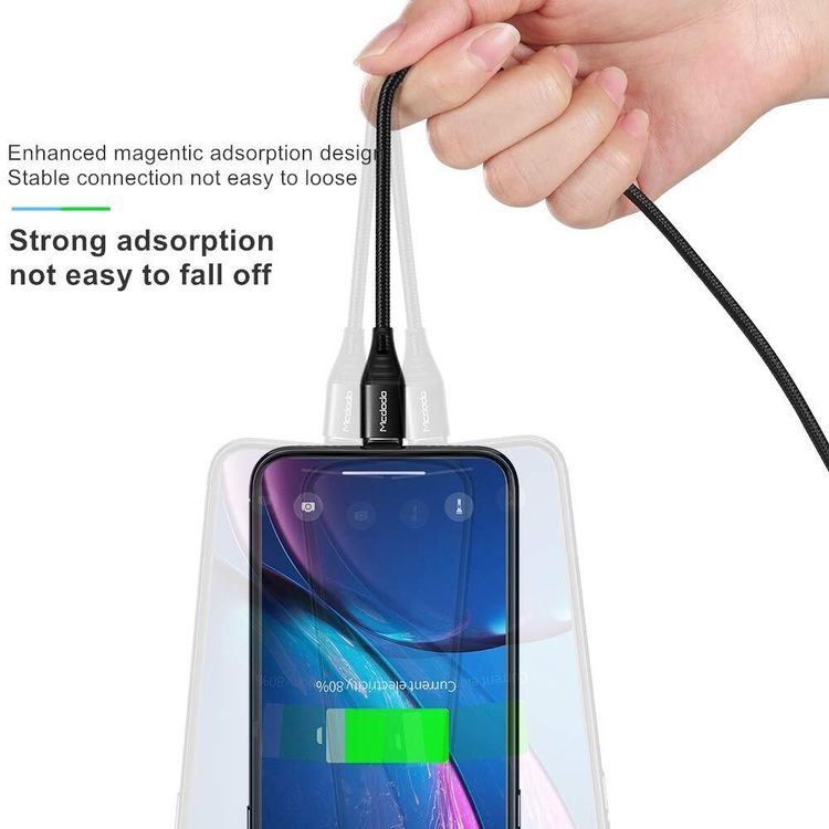 Mcdodo CA-6440-BK Magnetic Type-C Data Cable 1.2m - Black