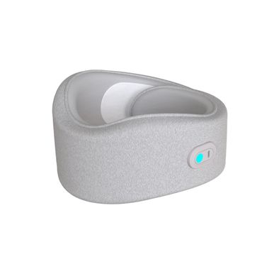 Porodo 360° Ergonomic Neck Massager with 2 Hours Working Time, 850mAh Battery, Ergonomic Neck Support, Vibration & Heat Dual Therapy, 15 minutes Session Time - Gray