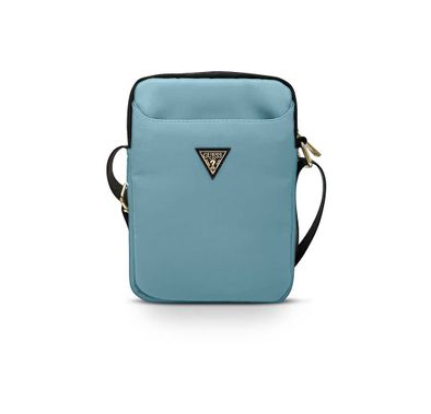 CG Mobile Guess Nylon Tablet Bag with Metal Triangle Logo 8" Adjustable Shoulder Strap, Easy for Carrying, Slim Lightweight Portable Storage Bag Suitable for Outdoor