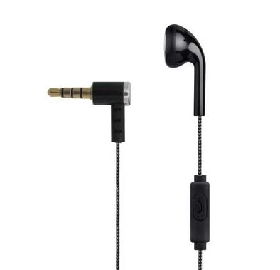 Porodo Mono Earphone with Rope Cable - Black