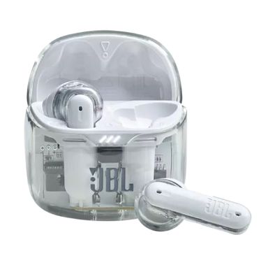 JBL Tune Flex Noise Canceling Earbuds, True Wireless, Smart Ambient, Waterproof, 4.5 Hours Talking Time, Built-in Microphone, Hands Free Calling, Fast Charging - Ghost White