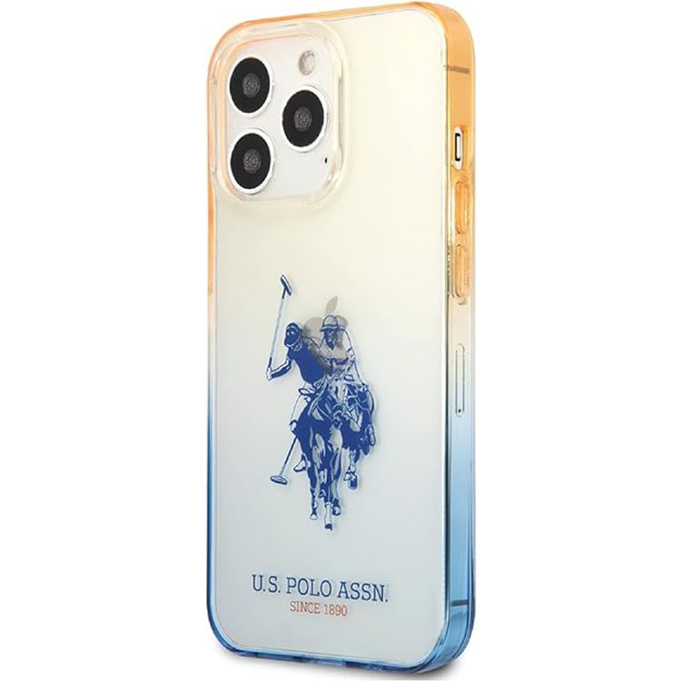 USPA PC/TPU Case with Dyed Bumper & Horse Logo iPhone 14 Pro Compatibility - Orange