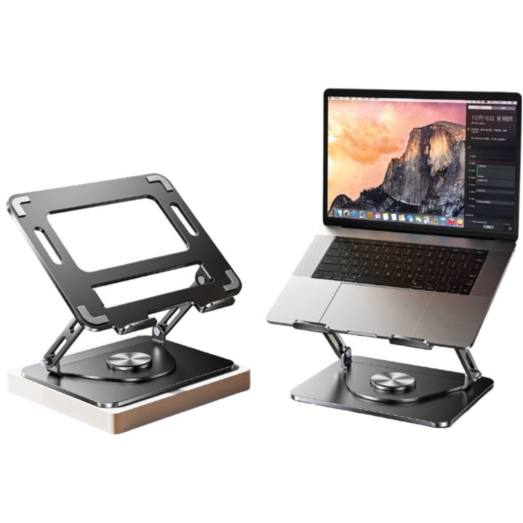 Green Lion 360° Rotatable Laptop Stand, Flexible Design, Non-Slip Silicone Surface, Easy to Use, Compatible with 13 to 17 inches Laptops - Black
