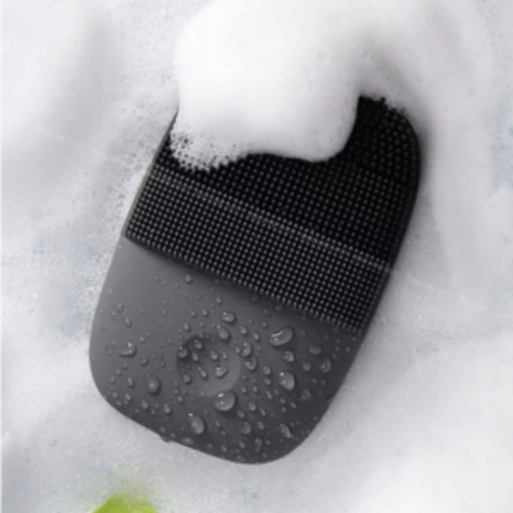 inFace Waterproof Electric Sonic Face Brush with Up to 4 Hours Working Time, Dual Sonic Technology, 300mAh Battery Capacity, Up to 6000 Vibrations per Minute - Black