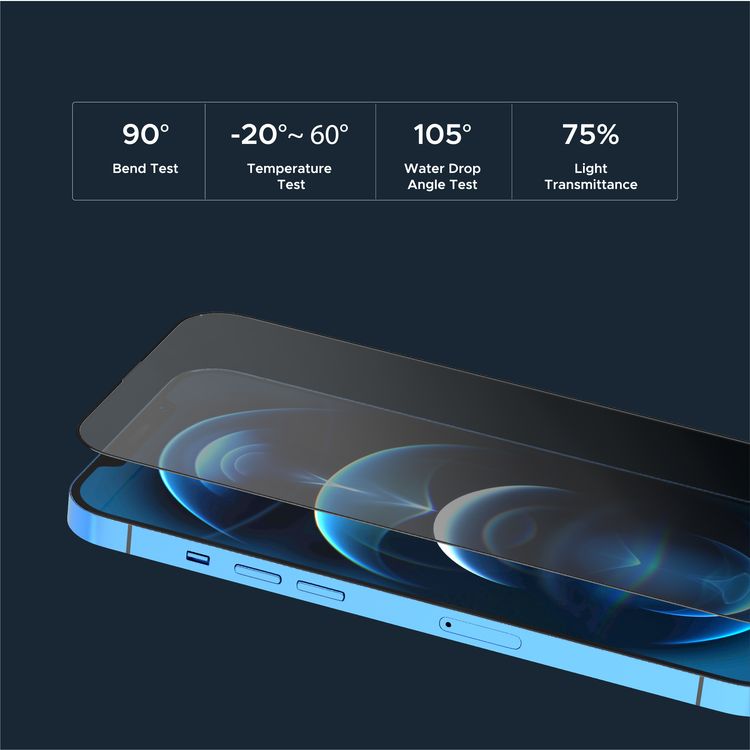 Levelo 9H Anti-Glare Tempered Glass Screen Protector Compatible for iPhone 12 / 12 Pro (6.1") Scratch Resistance - Anti-Bacterial Screen Guard Protector w/ Alignment Frame - Clear