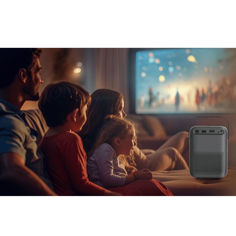 Porodo Full HD Portable Projector with 1920x1080 pixels Resolution, 3000 Lumens, 16:9, 4:3 Aspect Ratio, 45W Power, AC 100V-240V 50/60Hz, 3.5mm AUX, USB, HDMI Ports - Black