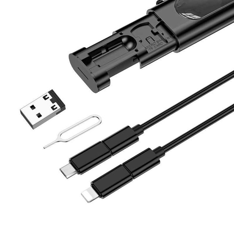 Green Lion Data Cable Storage Box - Black