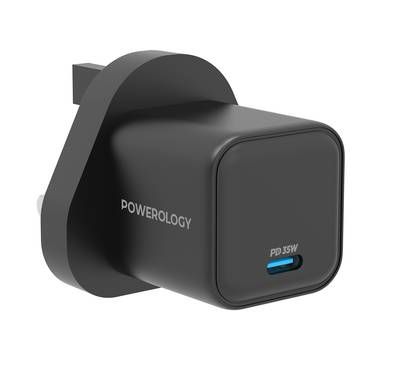 Powerology 35W GaN Charger with Single Type-C Port and UK...
