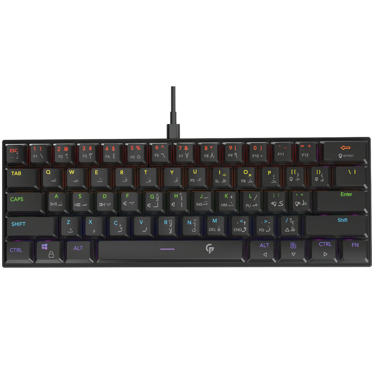 Porodo Gaming Low-Profile TKL Mechanical Keyboard with English & Arabic Layout