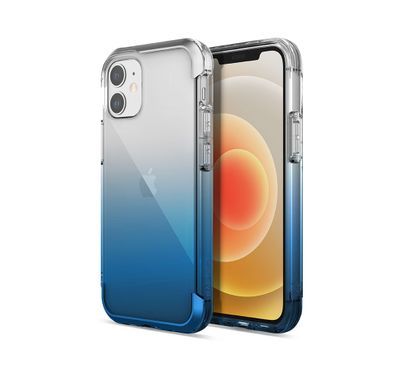 X-Doria Raptic Air Sleek Case Compatible for iPhone 12 Mini (5.4") Anti-Scratch, 13ft Drop Tested, Shock Absorbing Protection Back Cover Suitable with Wireless Charging - آيفون 12 ميني - أزرق