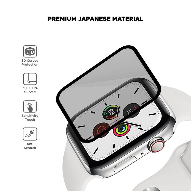 Liberty Guard 3D Full Cover Soft PET Edge Lens Protector for Apple Watch (41mm), Anti Shock & Anti Impact - Clear