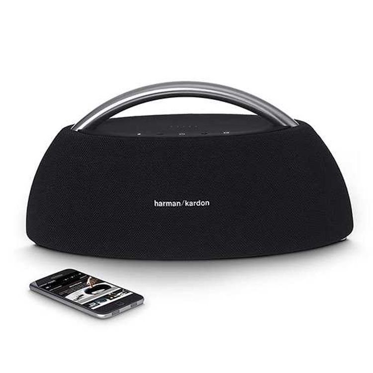 Harman Kardon GOPLAYMINI-BK Mini Portable Bluetooth Speaker | Wireless Bluetooth streaming | Dual Microphone Conferencing System - Black