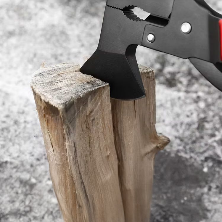 Green Lion Storm Breaker Multi-Tool Axe with Stainless Steel 420 Material, 13 Functions in One, Sharp Edge, Easy to Carry & Durable - Red