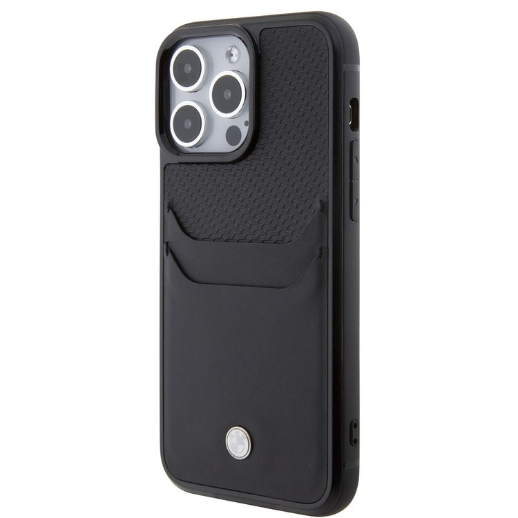 BMW Leather Card Slot Case for iPhone 15 Pro