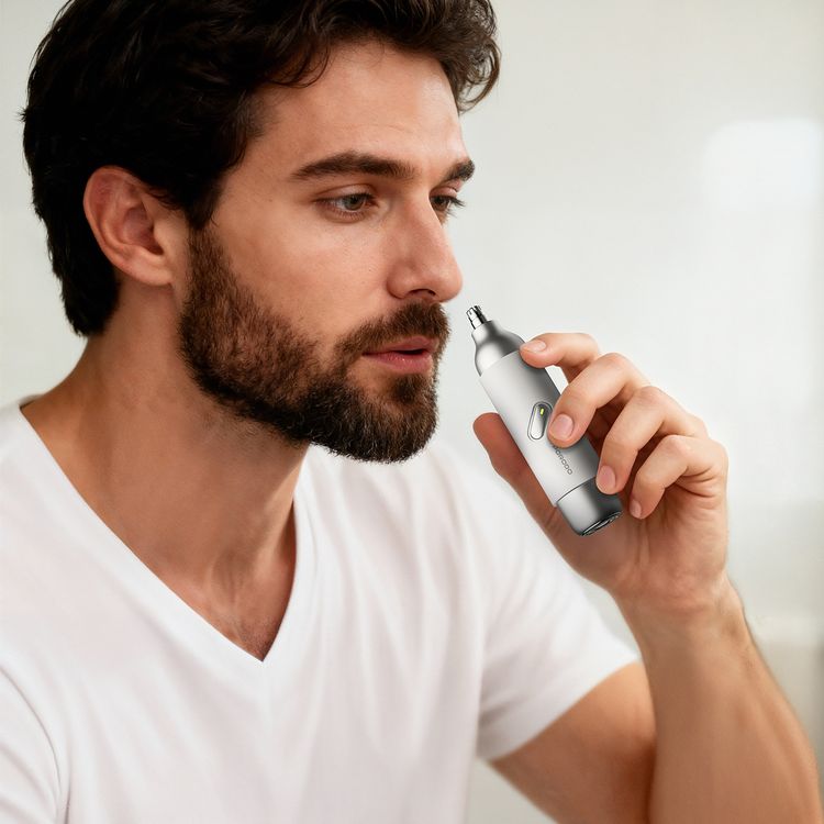 Porodo 2-in-1 Multifunctional Electric Shaver, 50 Minutes Working Time, 5500RPM Motor Speed, Quiet Operation, Built-in Light Function, Powerful Motor, 200mAh Battery, USB-C Charging Port - White