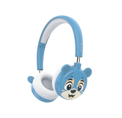 سماعات أذن لاسلكية للأطفال GK-500 من Green Lion مزودة بوسائد أذن مبطنة، إصدار بلوتوث 5.4، سعة بطارية 200 مللي أمبير/ساعة، وقت تشغيل يصل إلى 20 ساعة، مصنوعة من مادة PP وABS، منفذ شحن من النوع C، وقت شحن يصل إلى 1.5 ساعة، صوت آمن للأطفال - أزرق