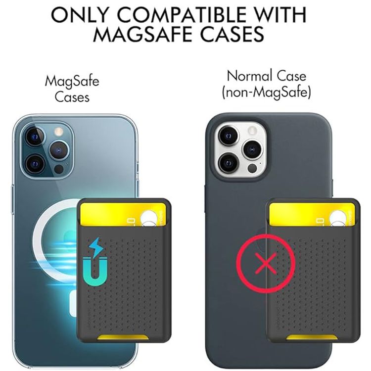 AhaStyle Shockproof Transparent TPU Case with Magnetic Multi Card Slot Wallet Compatible for iPhone 12 Pro Max (6.7") Scratch Resistance - Shock Absorption Back Cover - Black