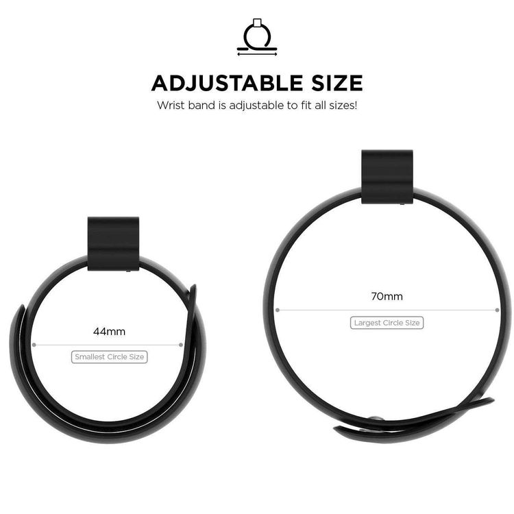 Elago Wrist Fit Compatible for Apple Airpods, Premium Silicone, Organized, Snug & Secure, Durable, Adjustable Size, Easy to Use, Accessible at all Times, Lightweight & Fit - Black