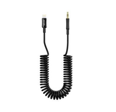 Porodo 3.5mm AUX to Lightning Coiled Audio Cable with 1.2...