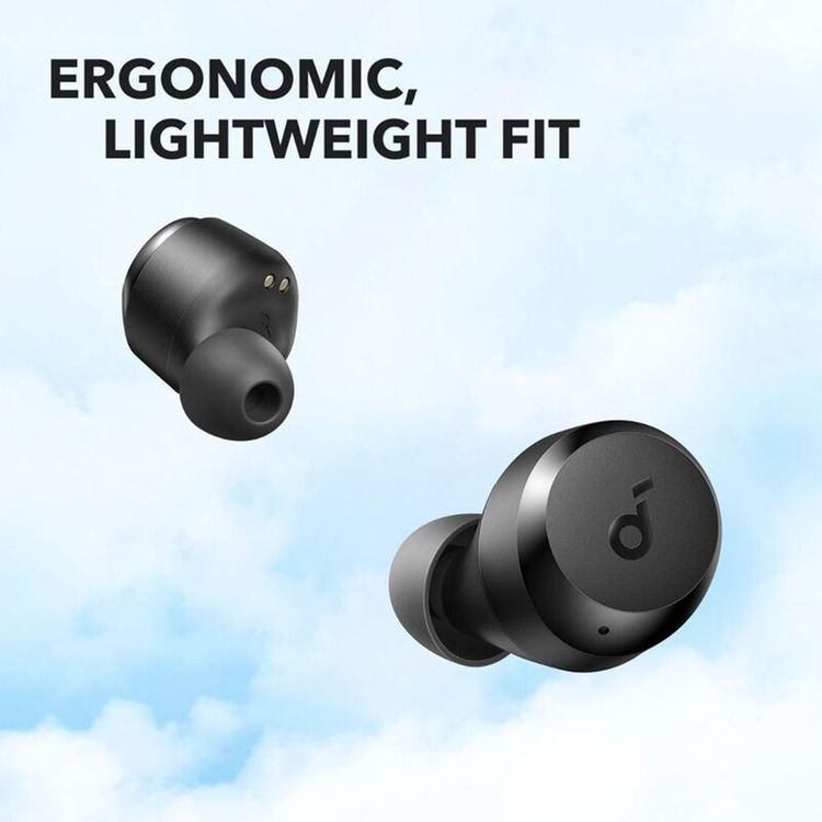 Soundcore A20I True Wireless Earbuds, Customized Sound, Fast Charging, 28 Hours Battery Life, IPX5 Water-Resistant - Black
