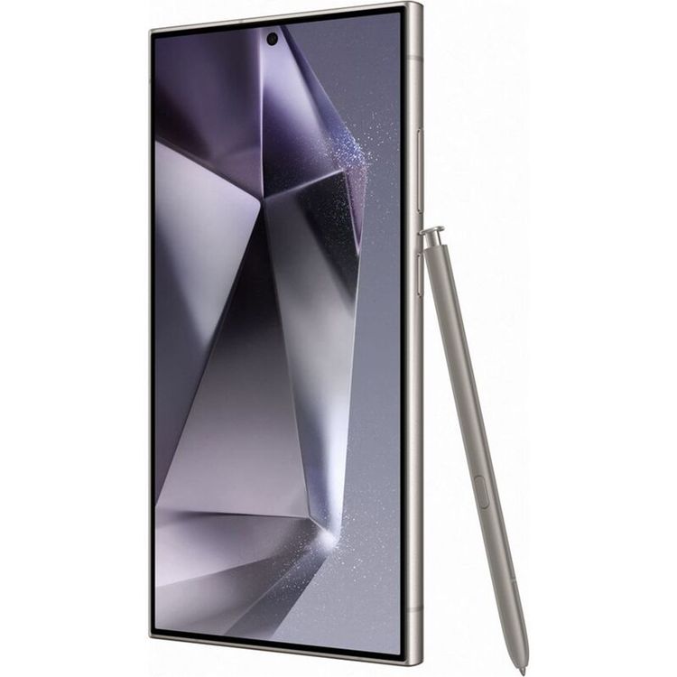 هاتف سامسونج جالاكسي إس 24 ألترا الذكي بتقنية شبكة الجيل الخامس، وقلم S Pen مدمج، وشاشة Dynamic AMOLED 2x مقاس 6.8 بوصة، وذاكرة وصول عشوائي (RAM) سعة 12 جيجابايت، وسعة تخزين 512 جيجابايت، ودقة كاميرا 200 ميجابكسل، ومعالج ثماني النواة، وشريحة eSIM مزدوجة، وبطارية تدوم طويلاً - بنفسجي تيتانيوم