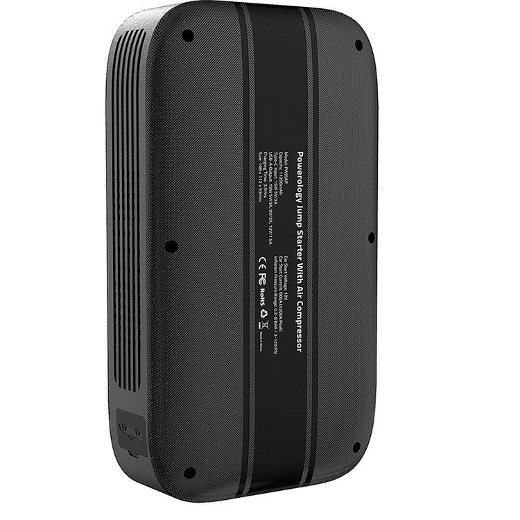 Powerology Jump Starter with Air Compressor - Black