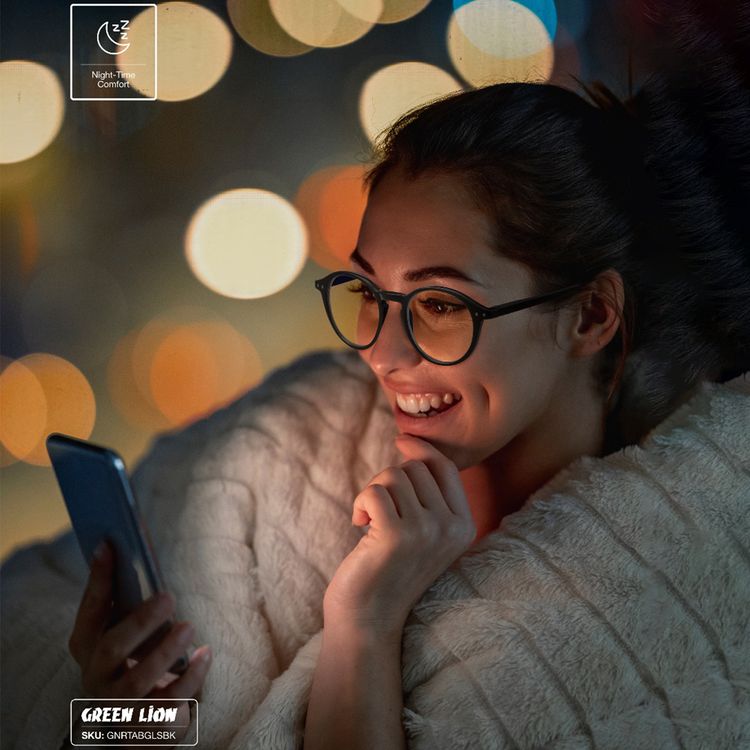 نظارات جرين ليون ريتينكس المانعة للضوء الأزرق مع طلاء مانع للتوهج، حماية UV400، عرض الذراع 145 مم، تقليل إجهاد العين، عرض العدسة 48 مم، راحة الليل، عرض الجسر 21 مم، مكافحة إجهاد العين الرقمي - أسود