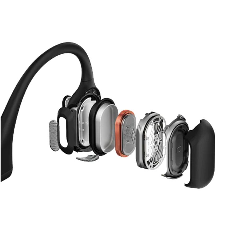 Shokz OpenRun Pro Sport Headphones with 10 Hours Battery Life, Magnetic Charging Cable, Dual Noise-Cancelling Microphones, Secure Fit - Black