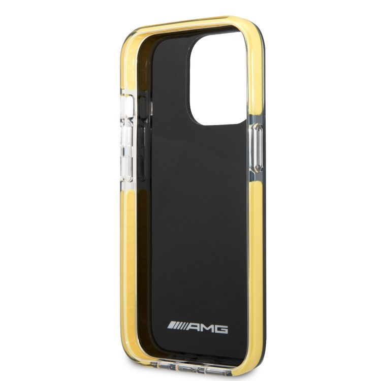 AMG AMHCP13X2EBOK PC/TPE Hard Case Compatible with iPhone 13 Pro Max - Black/Yellow