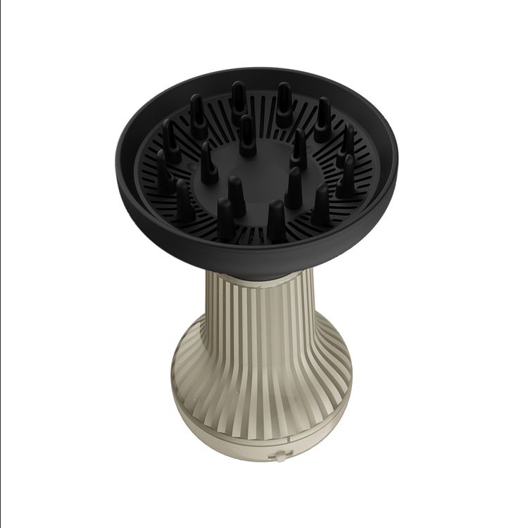 Porodo Portable High-Speed Hair Diffuser & Dryer for Curly Hair, 2 Wind Speeds, 3 Temperature Modes, 800W Rated Power, 16800RPM Motor Speed, 360° Swivel Cord, Over-Heating Protection - Black / Gold