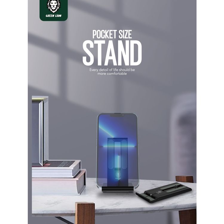 Green Lion Pocket Size Stand  - Black
